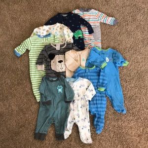 Lot of 3 month sleep and play footies